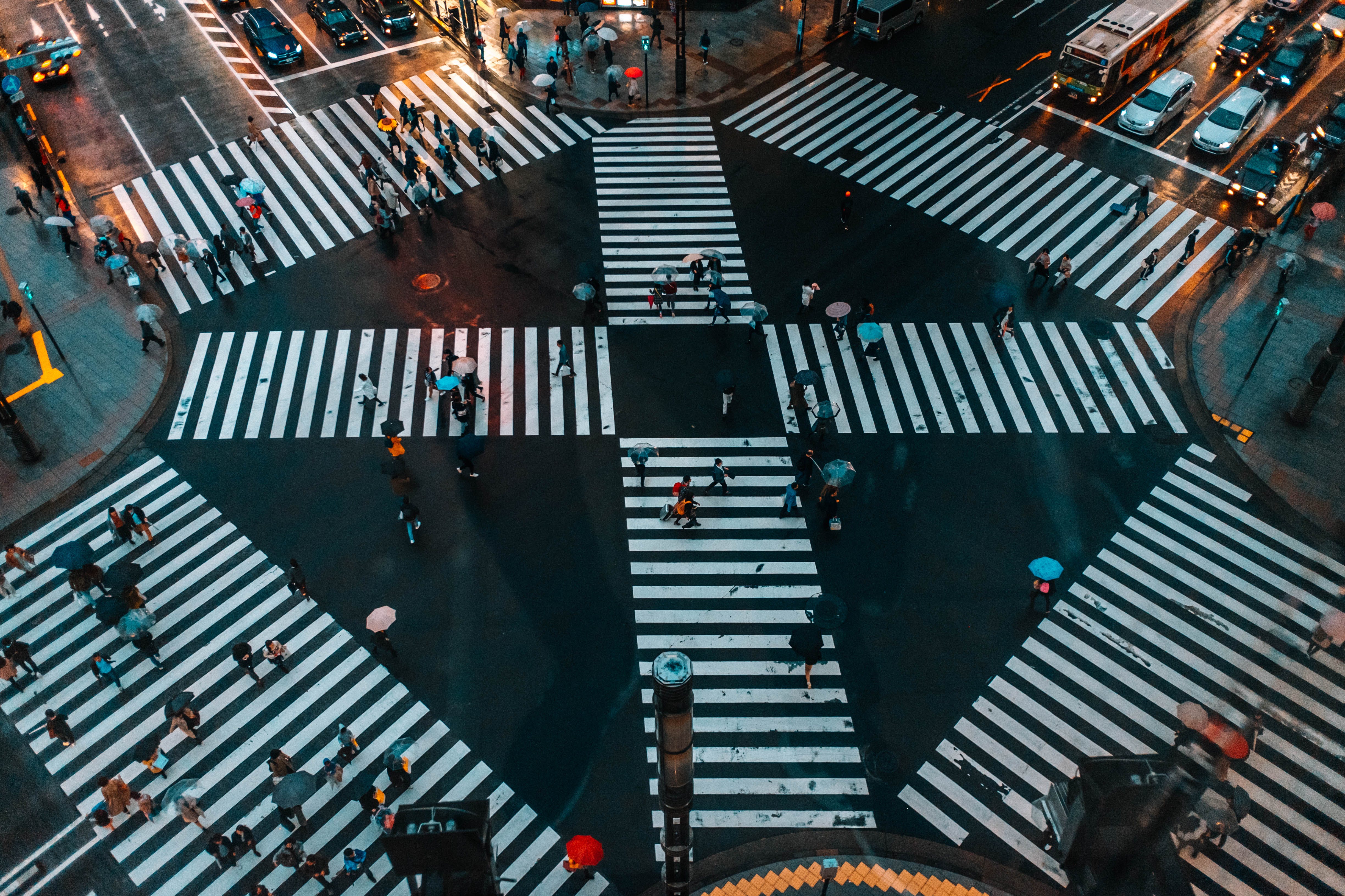 Famous shibuya crossing